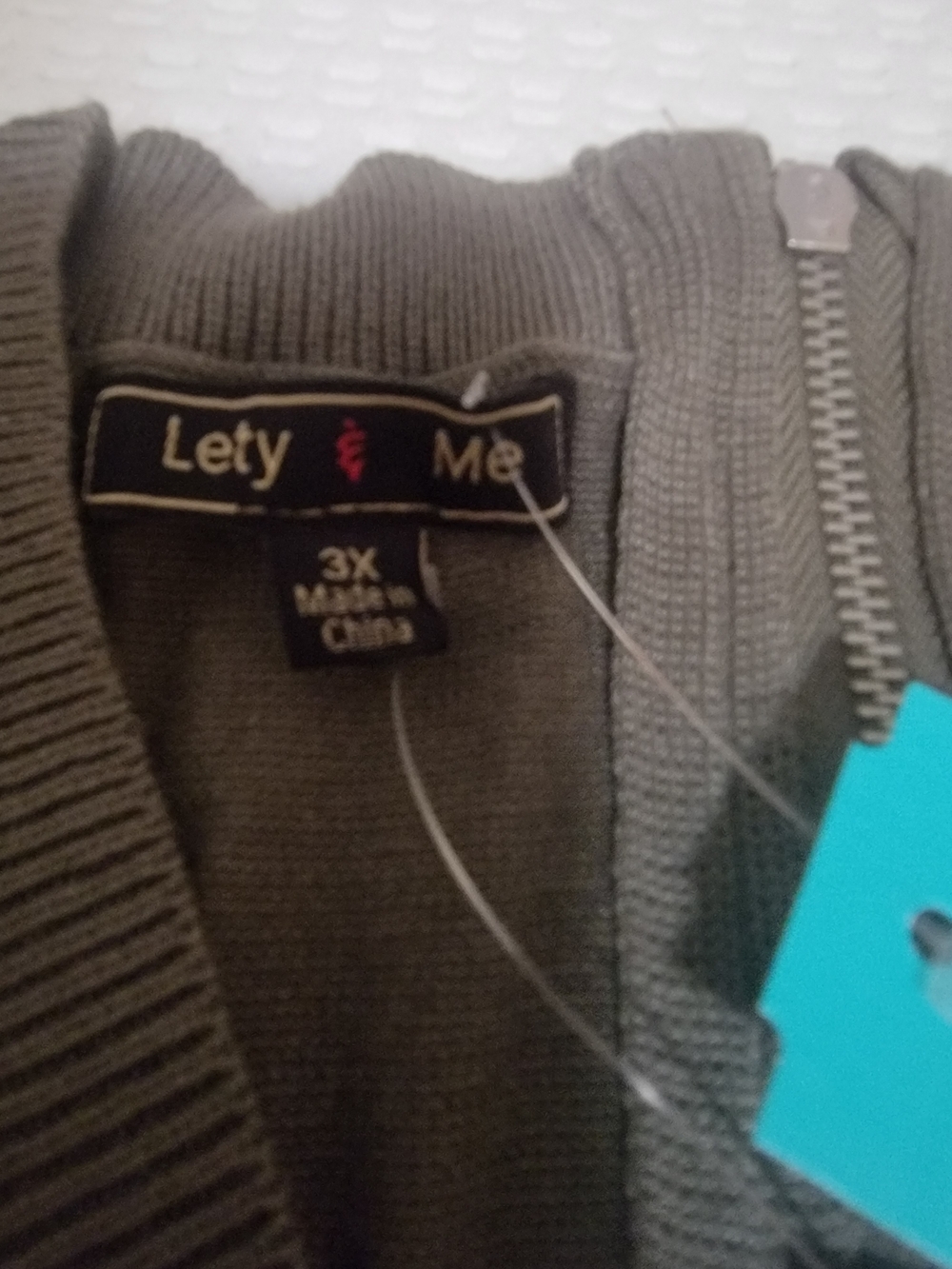 Lety & Me Stitch Fix Women's Olive Green Knit Top 3X (A2)